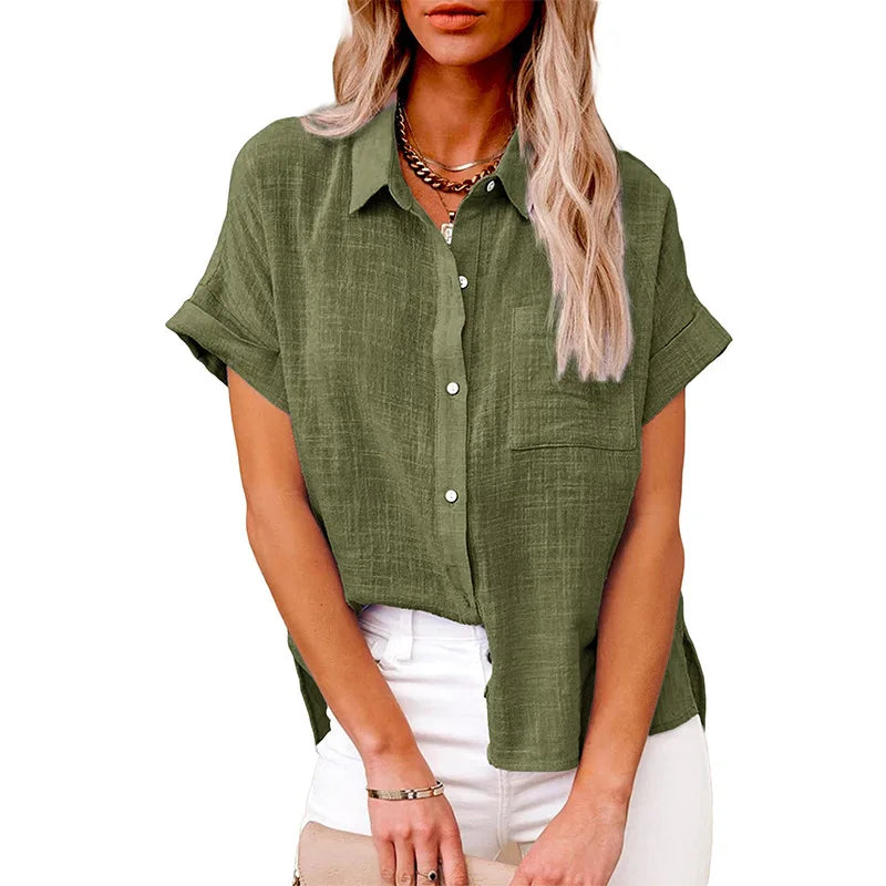 Anastasia – Textured Short Sleeve Polo Shirt