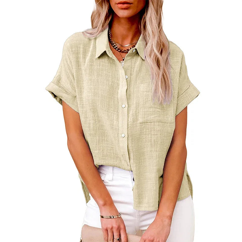Anastasia – Textured Short Sleeve Polo Shirt
