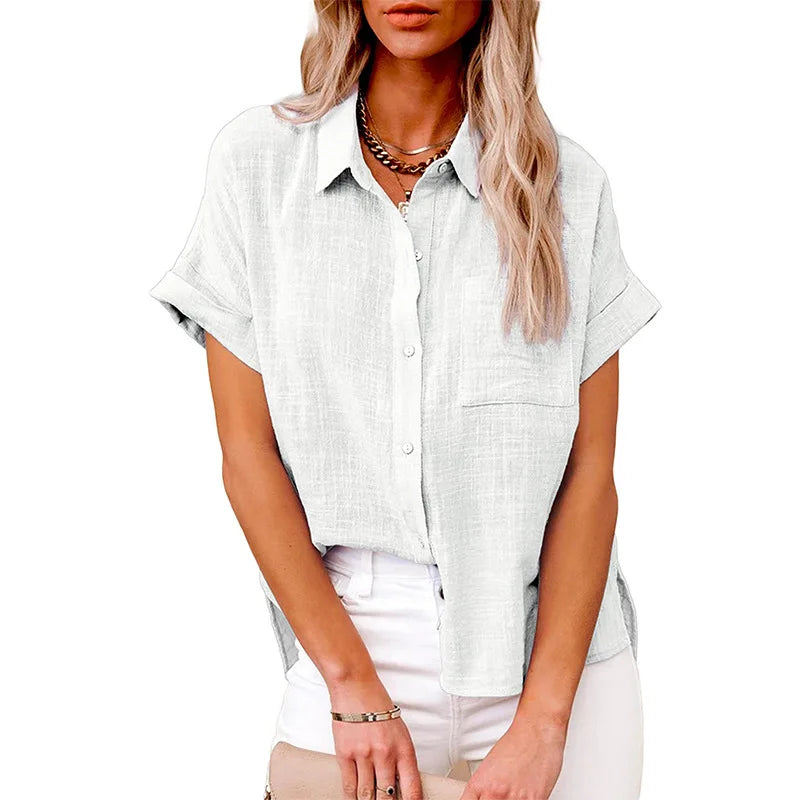 Anastasia – Textured Short Sleeve Polo Shirt