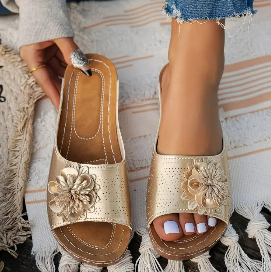 Women's Floral Design Orthopedic Sandals
