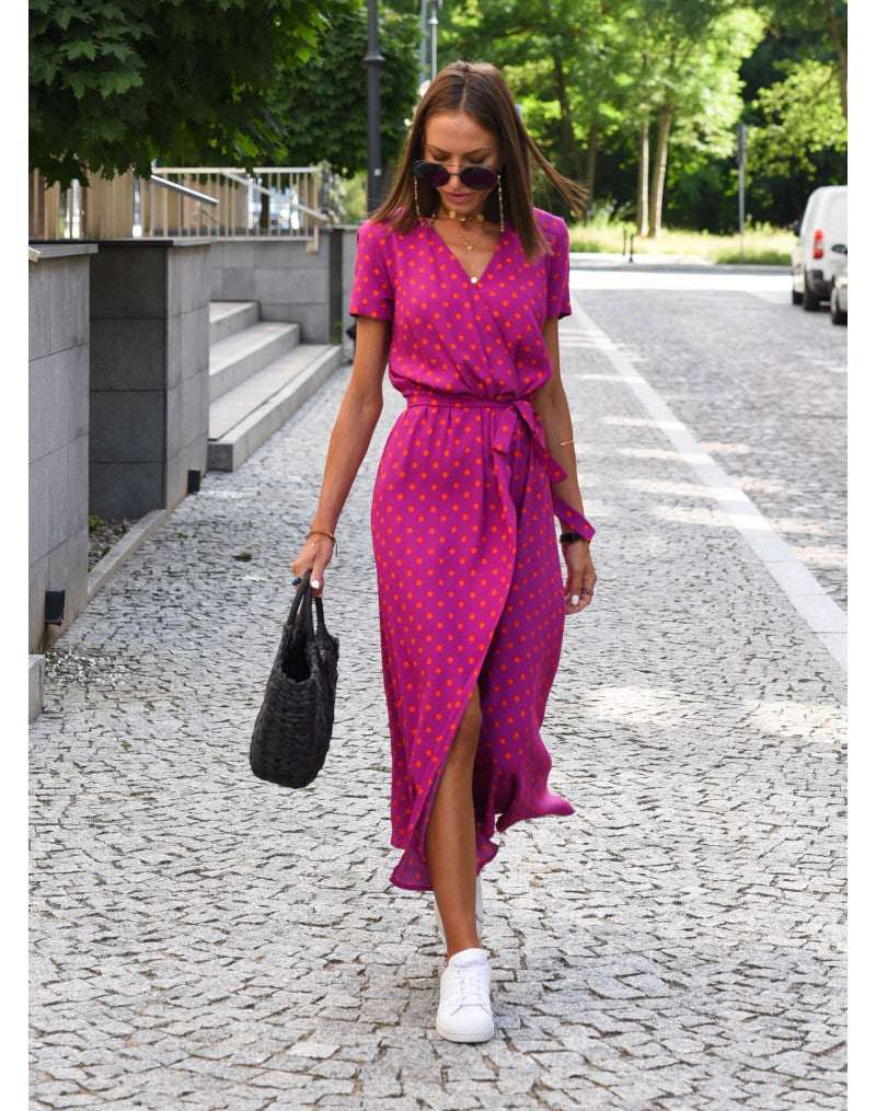 Alina – Floral Wrap Midi Dress