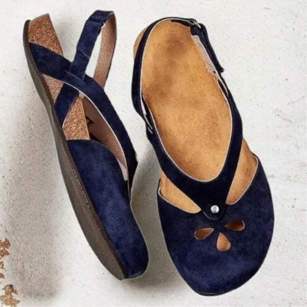 Women's Orthopedic Cross-Strap Closed Toe Slingback Sandals