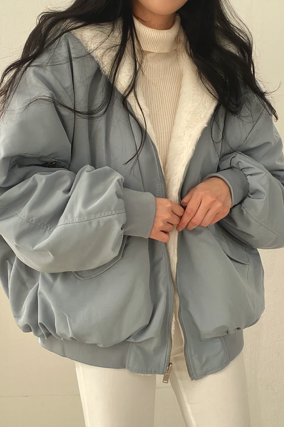 Sara® | Cashmere winter coat with hood