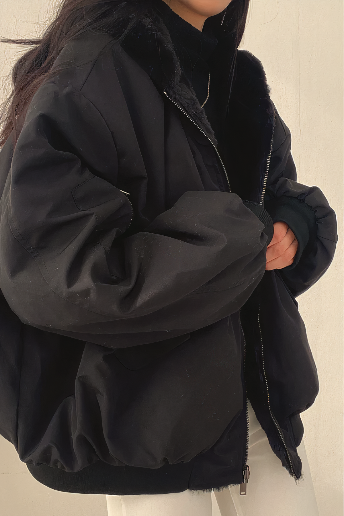 Sara® | Cashmere winter coat with hood