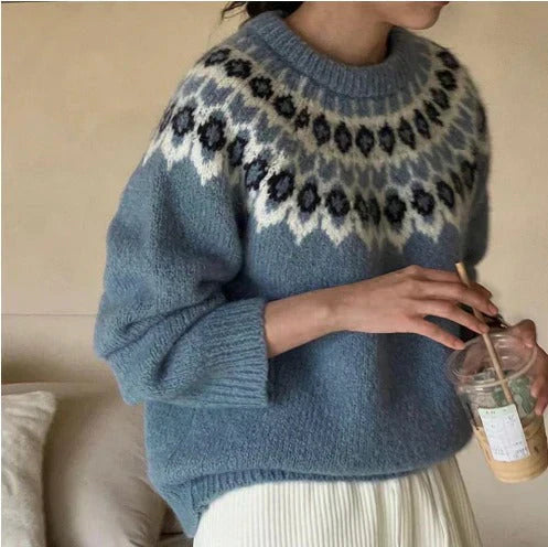 Julia - Stylish Jacquard Sweater