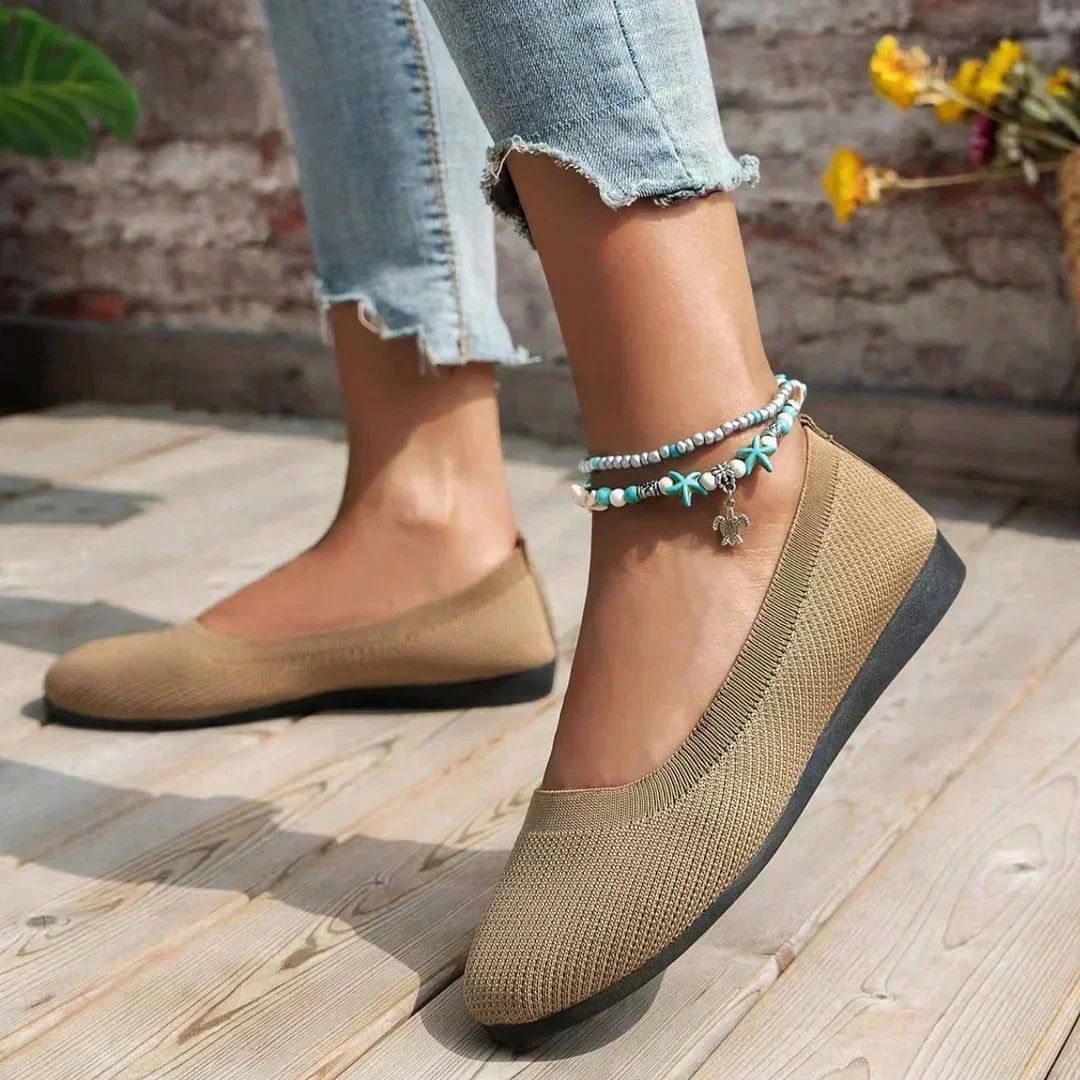 Women's Round Toe Slip-On Anti-Slip Shoes with Soft Insole