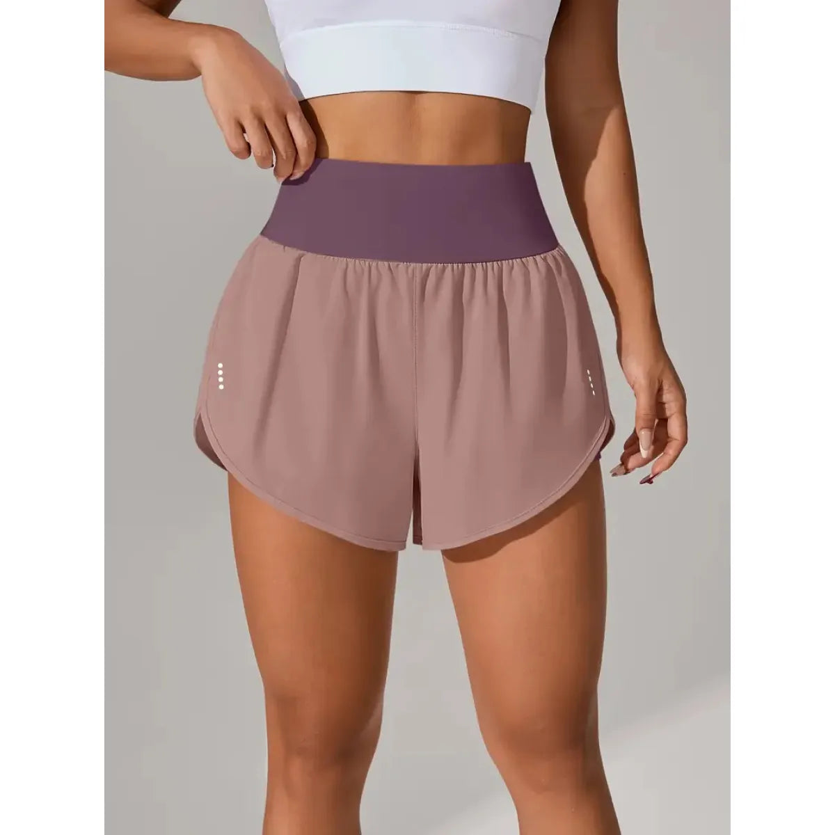 Women’s High Waisted Yoga Shorts Ruffled Athletic Fit