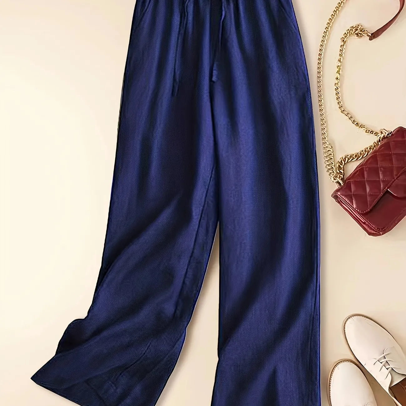 Abigail – Wide-Leg Drawstring Trousers