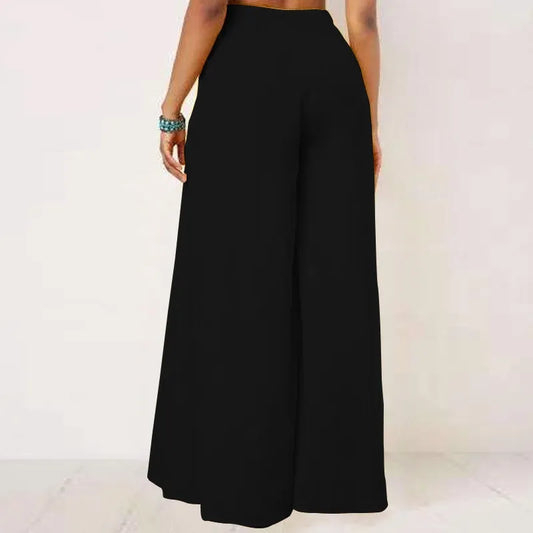 Women’s Cotton Linen Wide Leg Pants High Waist Loose