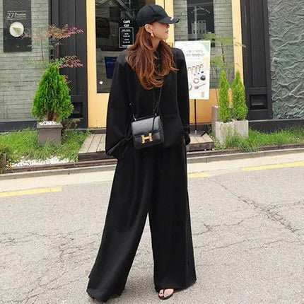 Women’s Tapered Casual Pants Loose Fit Elastic Hem