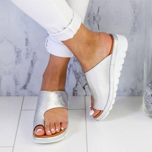 Women's Orthopedic Slip-On Sandals with Toe Support