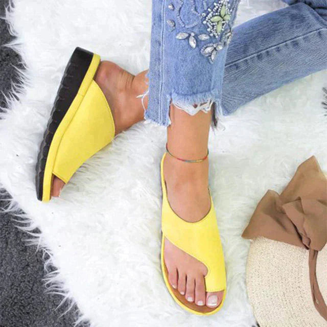 Women's Orthopedic Slip-On Sandals with Toe Support
