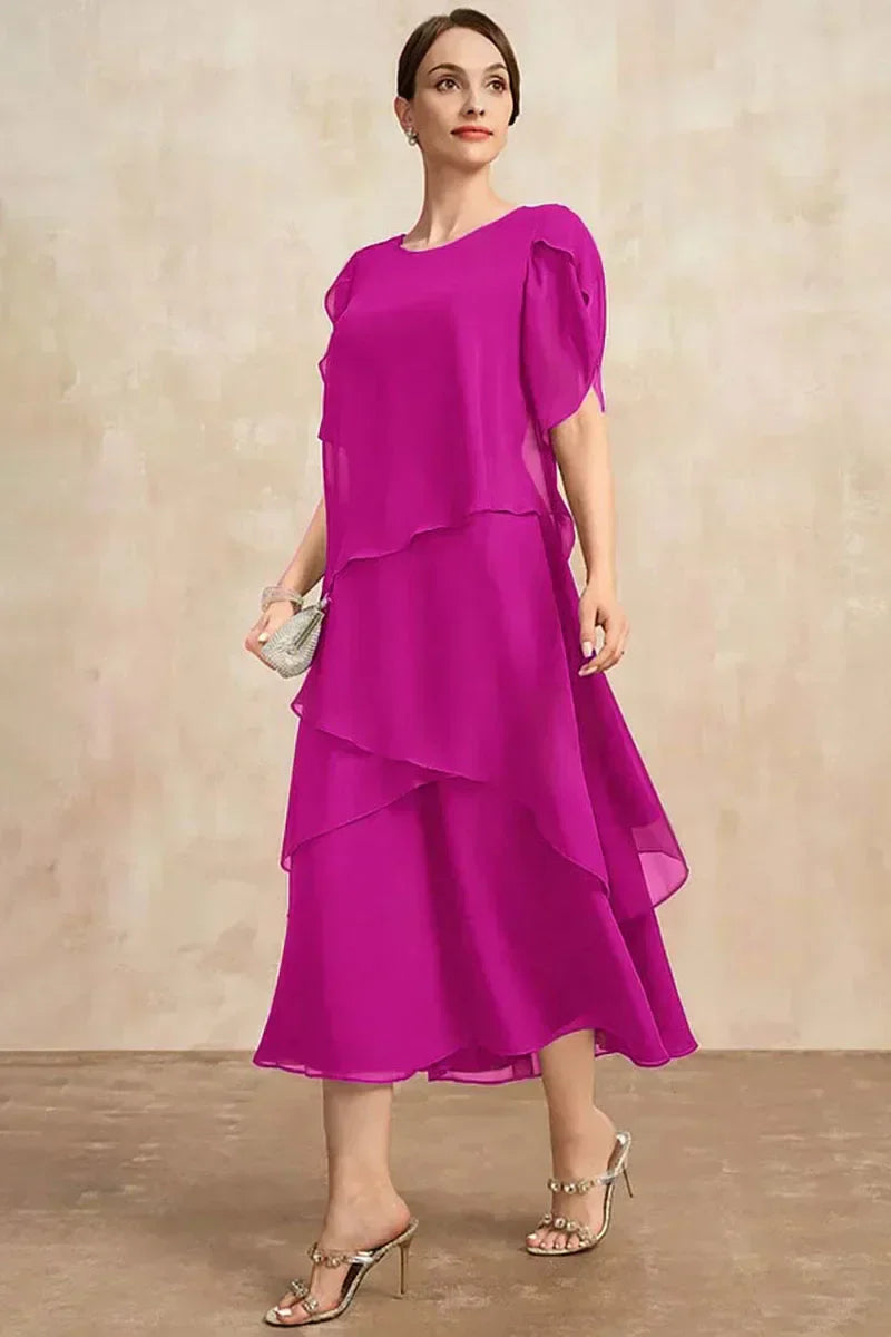 Beau – Layered Midi Occasion Dress