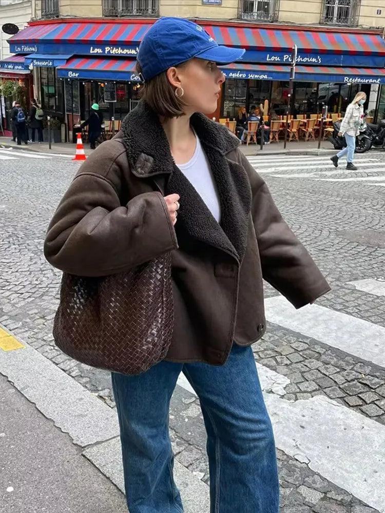 Harriet® | Oversized coat with teddy lining
