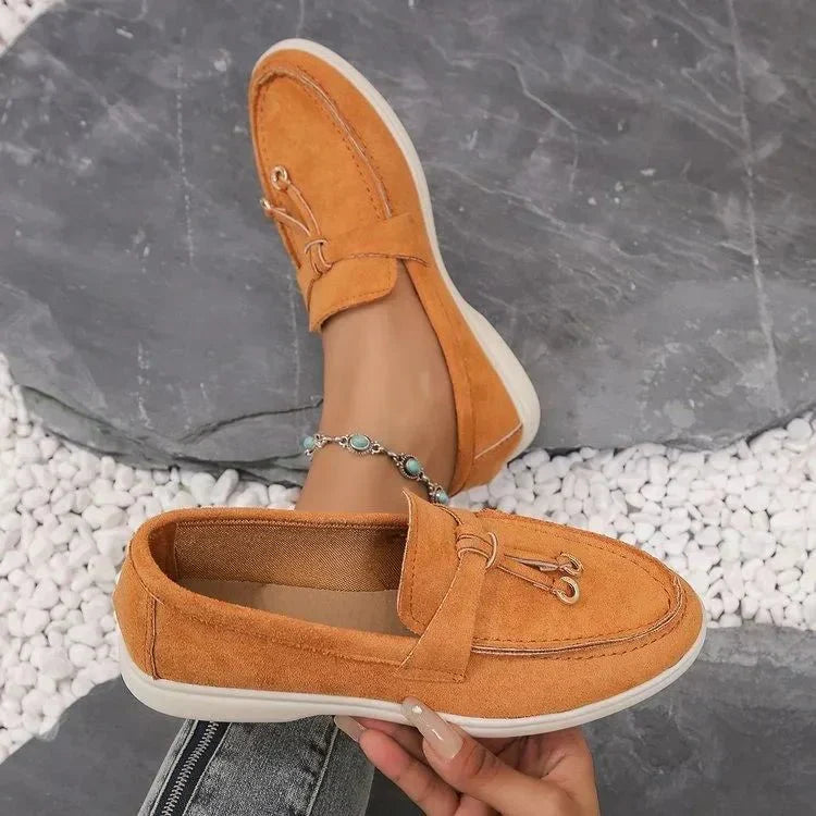 Women's Slip-On Shoes with Knot Detail and Cushioned Sole