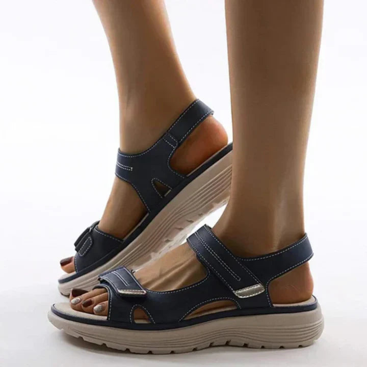 Women's Adjustable Open-Toe Sandals with Cushioned Ergonomic Sole