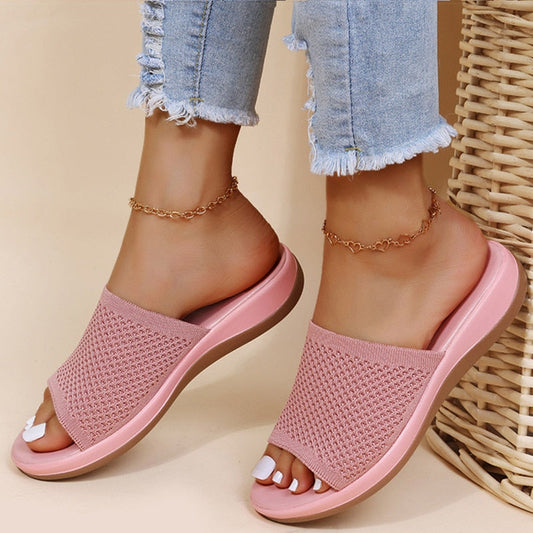 Women's Slip-On Platform Slippers with Soft Supportive Sole