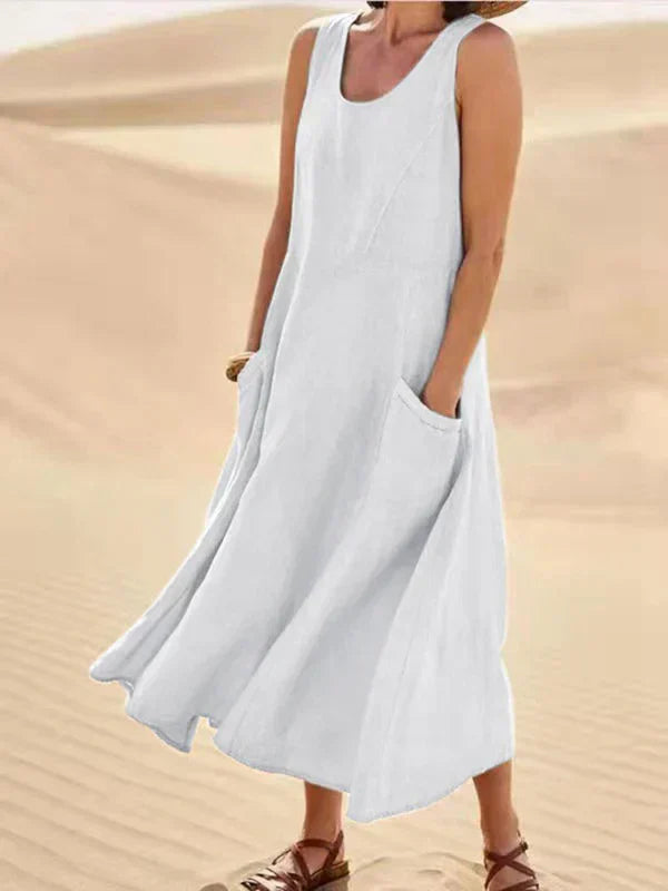 Anya – Sleeveless Flowy Midi Dress