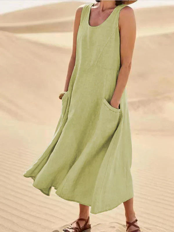 Anya – Sleeveless Flowy Midi Dress